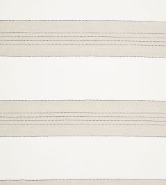 Broad Stripe Linen Fabric by Volga Linen Natural/White Broad Stripe Linen Fabric by Volga Linen Natural/White
