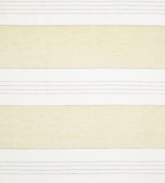 Broad Stripe Linen Fabric by Volga Linen Primrose/White Broad Stripe Linen Fabric by Volga Linen Primrose/White