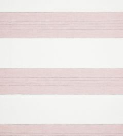 Broad Stripe Linen Fabric by Volga Linen Tea Rose/White Broad Stripe Linen Fabric by Volga Linen Tea Rose/White