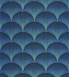 Broadway Wallpaper by Casadeco Bleu Indigo Broadway Wallpaper by Casadeco Bleu Indigo
