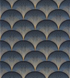 Broadway Wallpaper by Casadeco Bleu Orage Broadway Wallpaper by Casadeco Bleu Orage