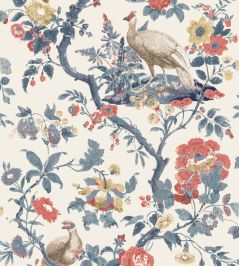 Broughton Rose Wallpaper by GP & J Baker Indigo/Red Broughton Rose Wallpaper by GP & J Baker Indigo/Red