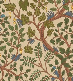 Brushwood Wallpaper by Josephine Munsey Green and Red Brushwood Wallpaper by Josephine Munsey Green and Red