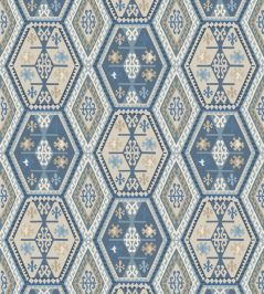 Buckland Wallpaper by Mulberry Home Blue Buckland Wallpaper by Mulberry Home Blue