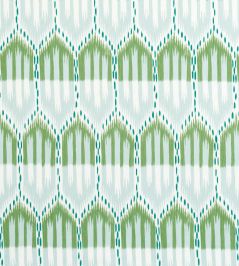 Bukhara Ikat Fabric by Schumacher Mineral And Leaf Bukhara Ikat Fabric by Schumacher Mineral And Leaf