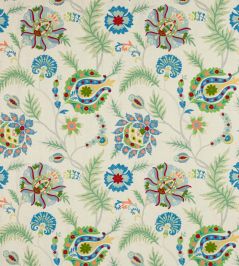 Bukhara Fabric by Jane Churchill Green/Multi Bukhara Fabric by Jane Churchill Green/Multi
