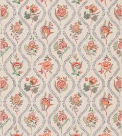 Burford Embroidery Fabric by GP & J Baker Blue/Red Burford Embroidery Fabric by GP & J Baker Blue/Red
