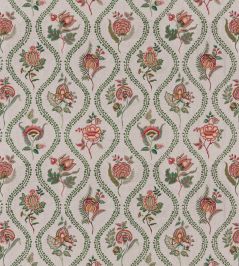 Burford Embroidery Fabric by GP & J Baker Emerald/Red Burford Embroidery Fabric by GP & J Baker Emerald/Red