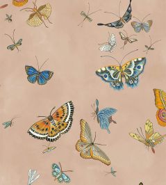 Butterflies Wallpaper by Josephine Munsey Plaster Pink Butterflies Wallpaper by Josephine Munsey Plaster Pink