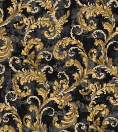 Byzantine Damask Wallpaper by Coordonne Onyx Byzantine Damask Wallpaper by Coordonne Onyx