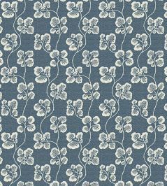 Cabbage Check Fabric by Josephine Munsey Dark Blue Cabbage Check Fabric by Josephine Munsey Dark Blue
