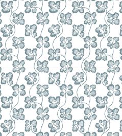 Cabbage Check Fabric by Josephine Munsey Mid Blue Cabbage Check Fabric by Josephine Munsey Mid Blue