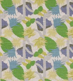 Cactus Flower Fabric by Christopher Farr Cloth Green Cactus Flower Fabric by Christopher Farr Cloth Green