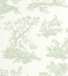 Cadence Wallpaper by Casadeco Vert Amande Cadence Wallpaper by Casadeco Vert Amande