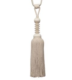 Caitlin Single Tassel Tieback Trimming by Samuel & Sons Cream Caitlin Single Tassel Tieback Trimming by Samuel & Sons Cream