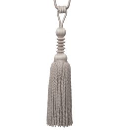 Caitlin Single Tassel Tieback Trimming by Samuel & Sons Silver Cloud Caitlin Single Tassel Tieback Trimming by Samuel & Sons Silver Cloud