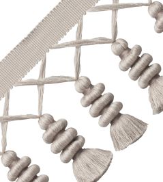 Caitlin Tassel Fringe Trimming by Samuel & Sons Silver Cloud Caitlin Tassel Fringe Trimming by Samuel & Sons Silver Cloud