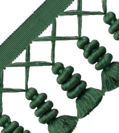 Caitlin Tassel Fringe Trimming by Samuel & Sons Viridian Green Caitlin Tassel Fringe Trimming by Samuel & Sons Viridian Green