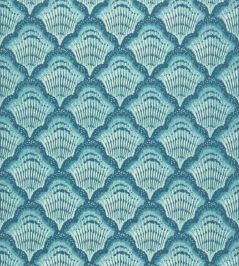 Calico Shell Wallpaper by 1838 Wallcoverings Aqua Calico Shell Wallpaper by 1838 Wallcoverings Aqua