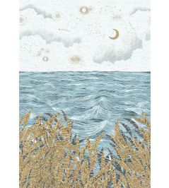 Callisto Mural by Casamance Bleu Ciel / Dore Callisto Mural by Casamance Bleu Ciel / Dore