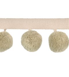 Calypso Bobble Fringe 55mm Trimming by Houles Beige Calypso Bobble Fringe 55mm Trimming by Houles Beige