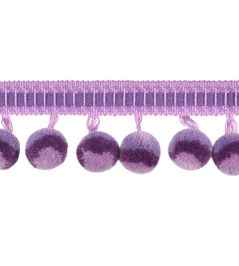 Calypso Multicolour Bobble Fringe 47mm Trimming by Houles Violette Calypso Multicolour Bobble Fringe 47mm Trimming by Houles Violette