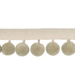 Calypso Solid Bobble Fringe 47mm Trimming by Houles Beige Calypso Solid Bobble Fringe 47mm Trimming by Houles Beige