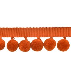 Calypso Solid Bobble Fringe 47mm Trimming by Houles Brique Calypso Solid Bobble Fringe 47mm Trimming by Houles Brique