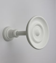 Wooden Holdback by Cameron Fuller White Wooden Holdback by Cameron Fuller White