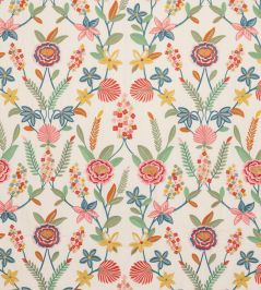Camille Fabric by Jane Churchill Pink/Green Camille Fabric by Jane Churchill Pink/Green