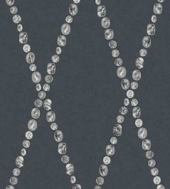 Cammei Wallpaper by Cole & Son Silver on Ink Cammei Wallpaper by Cole & Son Silver on Ink
