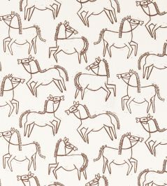 Canter Print Fabric by Scion Chestnut Canter Print Fabric by Scion Chestnut