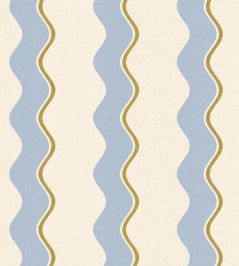 Cari Wave Wallpaper by Woodchip & Magnolia Sky Blue/Pebble Cari Wave Wallpaper by Woodchip & Magnolia Sky Blue/Pebble