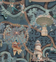 Carnival Map Wallpaper by Brand McKenzie Sapphire Carnival Map Wallpaper by Brand McKenzie Sapphire