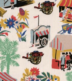 Carretto Del Cibo Fabric by MINDTHEGAP Taupe Carretto Del Cibo Fabric by MINDTHEGAP Taupe