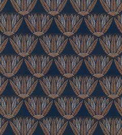 Castalia Wallpaper by Casamance Marine/Terracotta Castalia Wallpaper by Casamance Marine/Terracotta