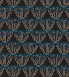 Castalia Wallpaper by Casamance Noir/Topaze Castalia Wallpaper by Casamance Noir/Topaze