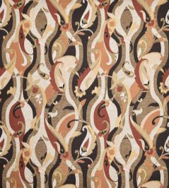 Castillo Fabric by Osborne & Little Charcoal/Terracotta Castillo Fabric by Osborne & Little Charcoal/Terracotta