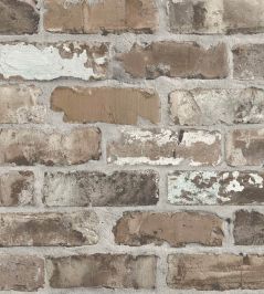 Castlefield Brick Wallpaper by Woodchip & Magnolia Charcoal Castlefield Brick Wallpaper by Woodchip & Magnolia Charcoal