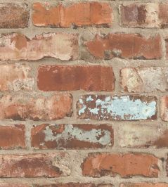 Castlefield Brick Wallpaper by Woodchip & Magnolia Clay Castlefield Brick Wallpaper by Woodchip & Magnolia Clay