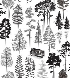 Catskills Wallpaper by Mini Moderns Snow Catskills Wallpaper by Mini Moderns Snow