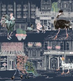 Catwalk Wallpaper by Brand McKenzie Deep Blue Catwalk Wallpaper by Brand McKenzie Deep Blue