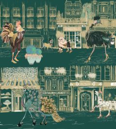 Catwalk Wallpaper by Brand McKenzie Kingfisher Catwalk Wallpaper by Brand McKenzie Kingfisher