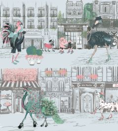 Catwalk Wallpaper by Brand McKenzie Powder Blue Catwalk Wallpaper by Brand McKenzie Powder Blue