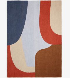 Cecil Rug by Asiatic Orange & Blue Cecil Rug by Asiatic Orange & Blue