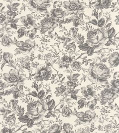 Celestine Wallpaper by Casadeco Noir Fusain Celestine Wallpaper by Casadeco Noir Fusain