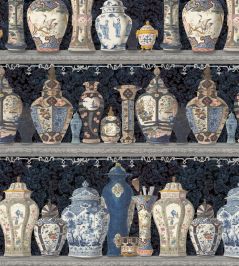 Ceramic Wonders Wallpaper by MINDTHEGAP Indigo Ceramic Wonders Wallpaper by MINDTHEGAP Indigo