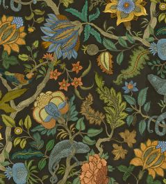 Chameleon Trail Wallpaper by Josephine Munsey Black, Orange and Blue Chameleon Trail Wallpaper by Josephine Munsey Black, Orange and Blue