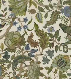 Chameleon Trail Fabric by Josephine Munsey Sage and Green Chameleon Trail Fabric by Josephine Munsey Sage and Green
