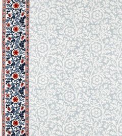 Chamomile Embroidery Fabric by Morris & Co Woad Chamomile Embroidery Fabric by Morris & Co Woad